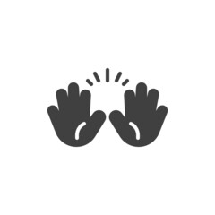 High five hand sign vector icon