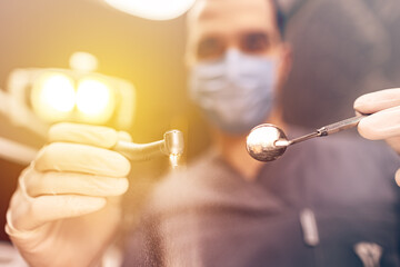 Professional male dentist