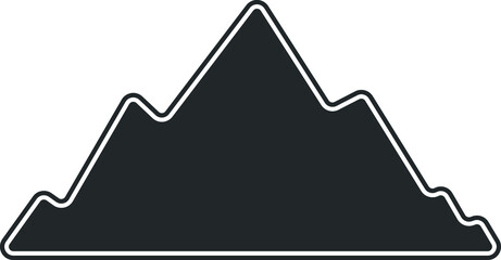 Mountain icon, everest icon vector