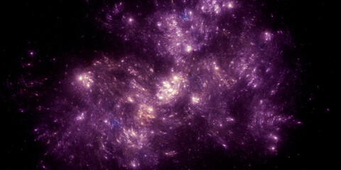 Banner Star field background . Starry outer space background texture . Colorful Starry Night Sky Outer Space background. 3D illustration
