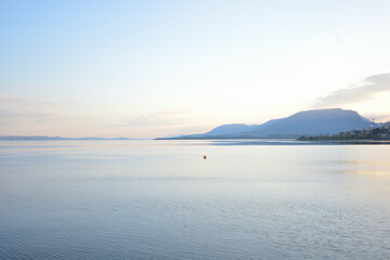 Lake Neuchâtel seen from above in April, 2022