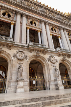 Paris, France, March 31, 2017: Opera National de Paris: Grand Opera Garnier Palace is famous neo-baroque building in Paris. The Palais is a 1,979-seat opera house, which was built from 1861 to 1875