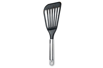 Dirty Oily Nonstick Spatula Turner, Thin Slotted Spatula, Wide Nylon Blade Lightweight but Sturdy Kitchen Fish Spatula, Designed for Non-stick Pan, Black