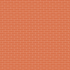 Brick wall. Brown brick wall background. Vector illustration