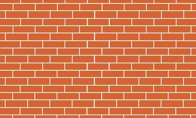 Red Brick Wall Background Vector Illustration