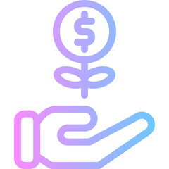 Obraz premium growth gradient icon