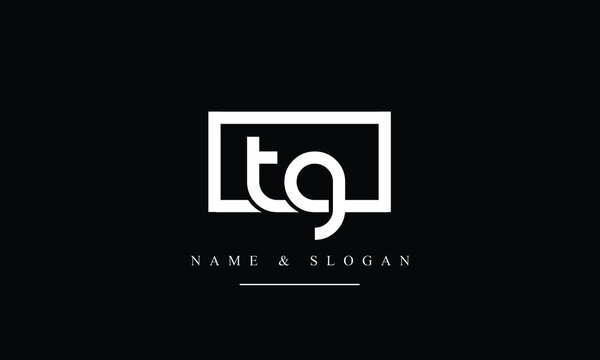 TG, GT, T, G abstract letters logo monogram