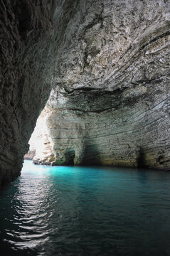 Sea caves in Vieste