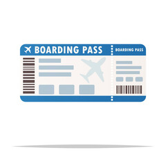 Flight ticket boarding pass vector isolated illustration - obrazy, fototapety, plakaty