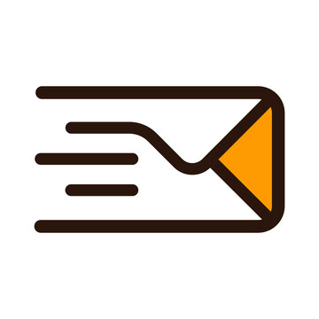 super fast massage icon for mail isolated on white