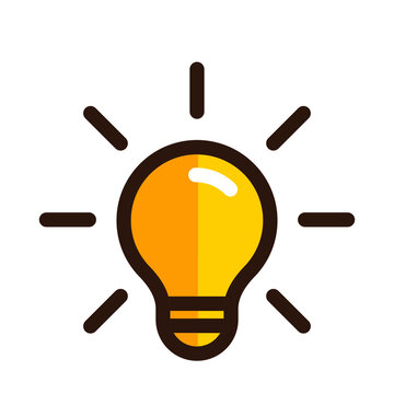 light bulb idea icon design