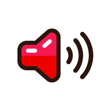 speaker volume icon illustration isolated on white