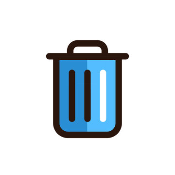 trash can icon isolated on white