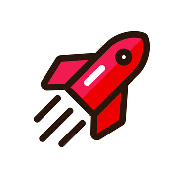 rocket spaceship icon vector art