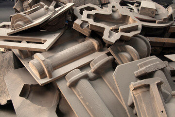 metal castings inside the factory