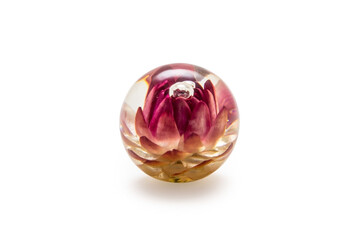 Real flowers in epoxy resin, jewelry