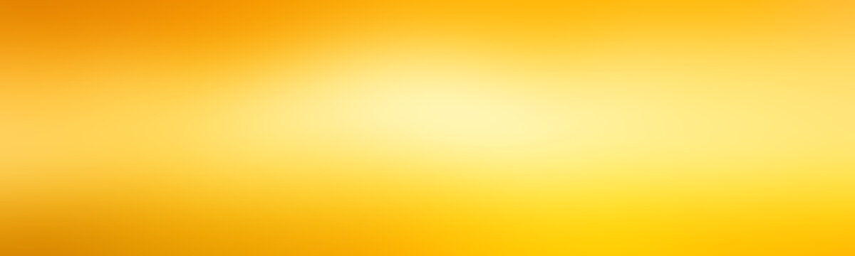 Wide gradient defocused template light yellow. Background gradient texture light golden yellow. Glow gradient design.