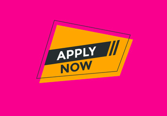 Apply now button. Apply now template for website. Apply now icon flat style
