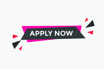 Apply now button. Apply now template for website. Apply now icon flat style
