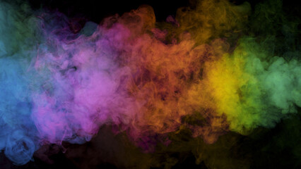 Abstract Atmospheric Colored Smoke, Close-up.