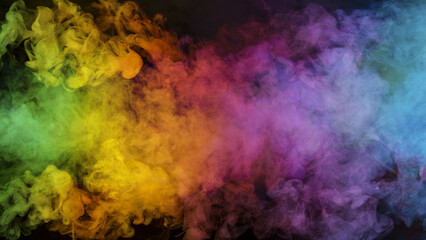 Obraz na płótnie Canvas Abstract Atmospheric Colored Smoke, Close-up.
