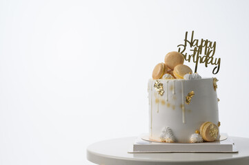 birthday cake with candles food anniversary concept cover banner background.vertical background.