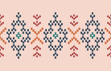 Handmade borders beautiful art. Navajo seamless pattern in tribal, folk embroidery, Mexican Aztec geometric art ornament print.Design for carpet, wallpaper, clothing, wrapping, fabric, cover, textile