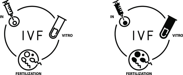 IVF icon, In Vitro Fertilization , vector illustration - obrazy, fototapety, plakaty