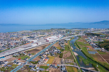 大村市街地空撮