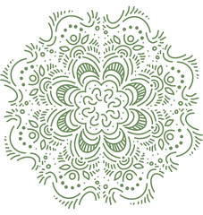 Mandala pattern ornament hand drawing illustration symmetrical meditation art