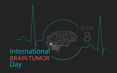 International day of brain tumors.flat illustration ,vector eps10 ..