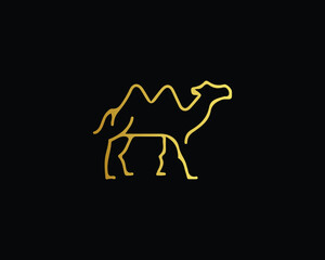 A Minimal Line Art Camel, Line Art Camel Logo Design