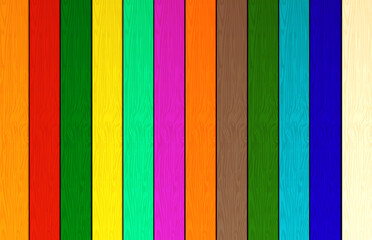Colorful wooden background illustration with bright colors