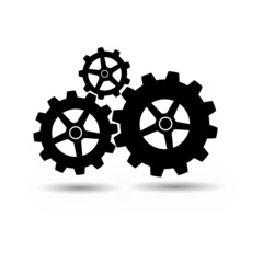 Gear icon with place for your text. Vector illustration