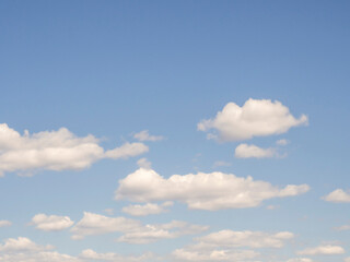 Image of the sky, blue sky with clouds. The concept of fresh air, ecology.