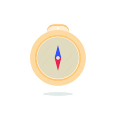 Vector image of an orange compass