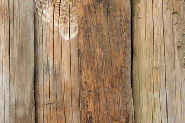 Obraz premium Background folded from shabby boards. Vertical