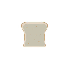 Vector image of a sliced piece of bread