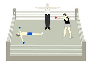 Boxing knockout - obrazy, fototapety, plakaty