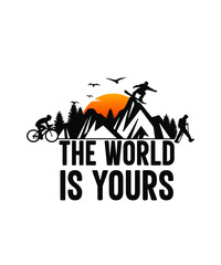 The world is your's outdoor friends tshirt design