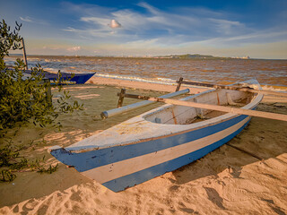 boats on the beach