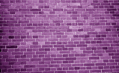 Obraz na płótnie Canvas Pattern of brick wall in purple tone.
