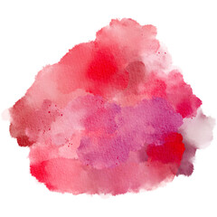 Pink Rose Watercolor Paint Stain Background Circle