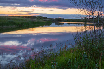 Summer evening by the river