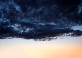 Fototapeta na wymiar Nature dark and blue sky background with clouds