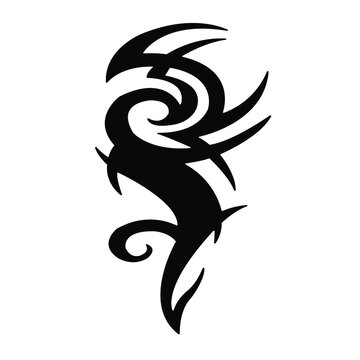 Dragon tattoo on white background