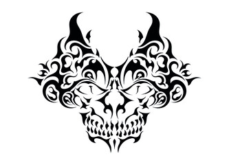 fury rage hot head dragon angry smile abstract symbol sticker east theme style