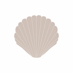 Seashell icon, seashell sign vector graphic, line template on white background, eps 10.Seashells in fashionable minimal style. Shell, snail, scallop illustration and for website, t-shirt print, tattoo