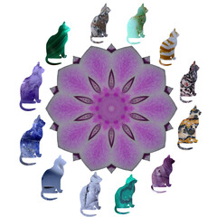 Katzenbild+Blüte