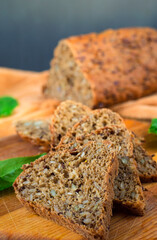 Diet bread with nuts and seeds